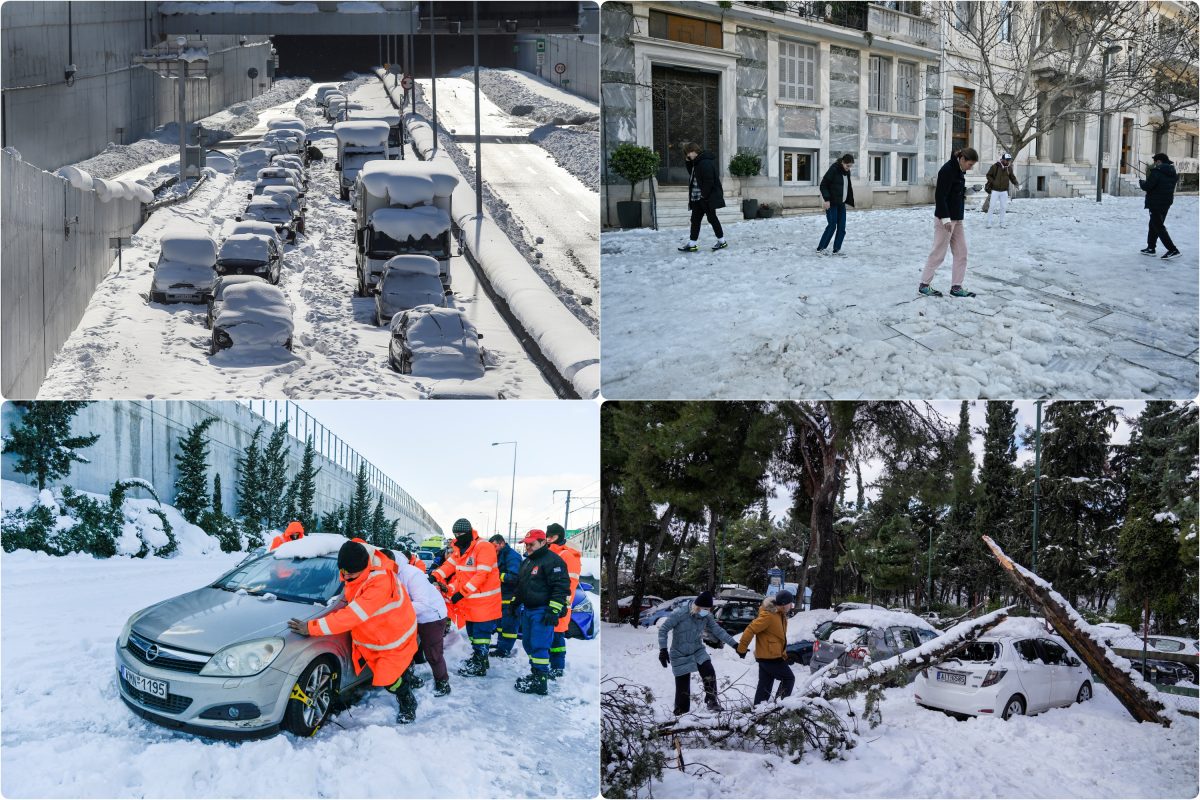 Nestvarni Prizori Atina Kao Aljaska Vojska Iza La Na Ulice Zbog Snega