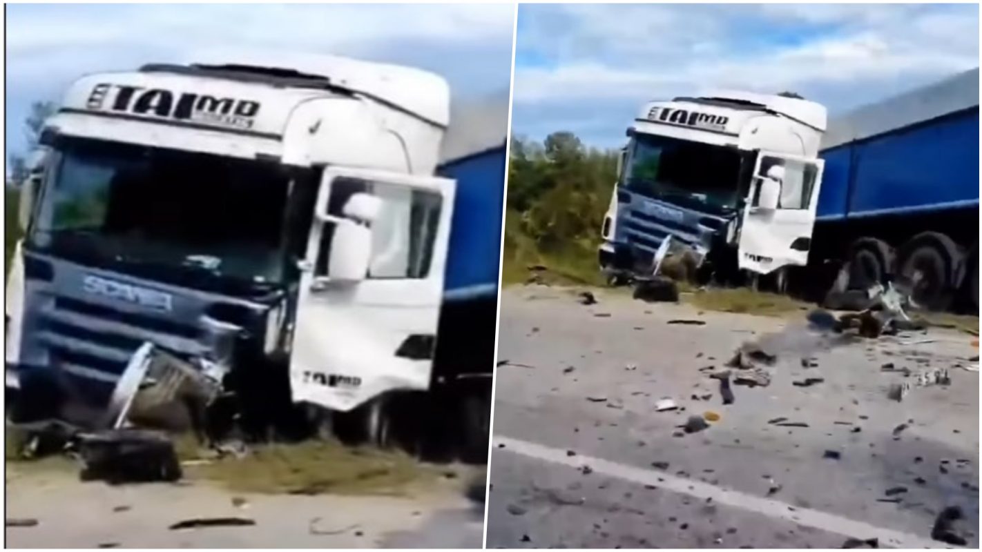 VIDEO Sudar kamiona i automobila kod Prokuplja Povređen mladić hitno