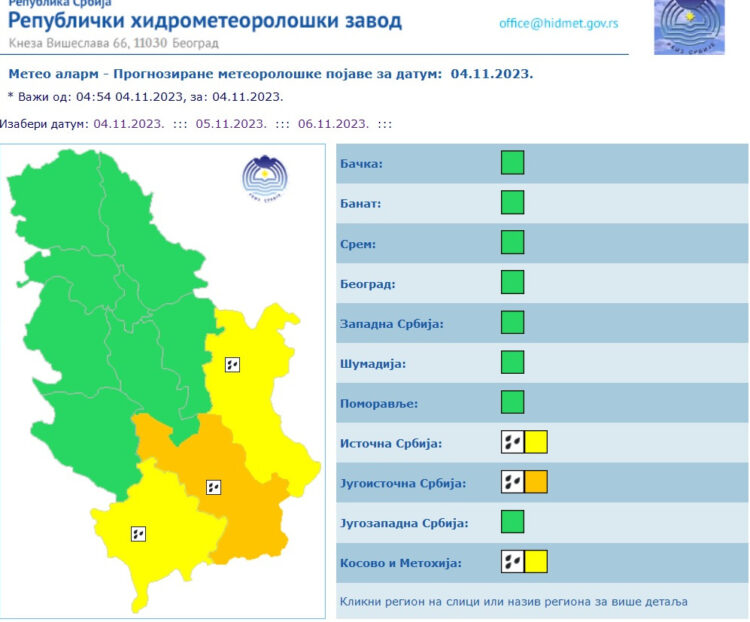 Izdato Upozorenje Zbog Obilnih Padavina Evo Za Koje Delove Srbije Su