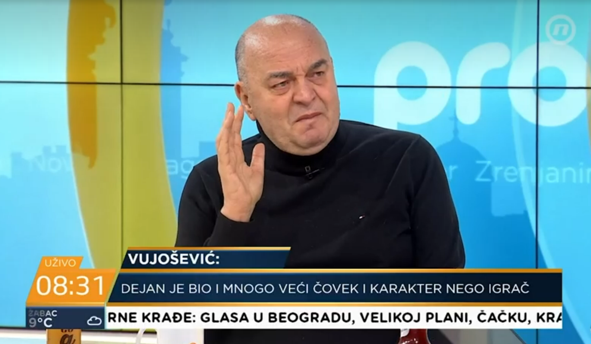 VIDEO Vujošević plakao zbog Milojevića u emisiji uživo Pukao mu glas