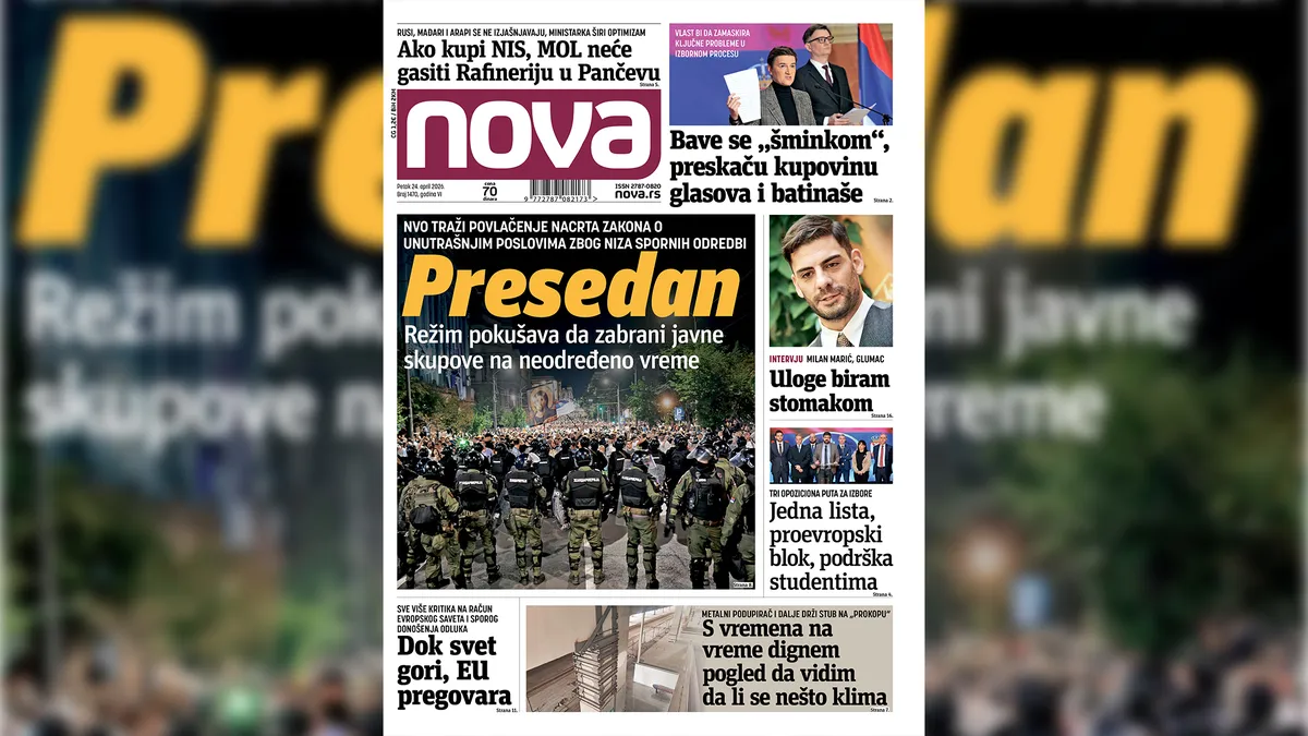 "Nova" piše: Režim hoće da zabrani javne skupove na neodređeno vreme