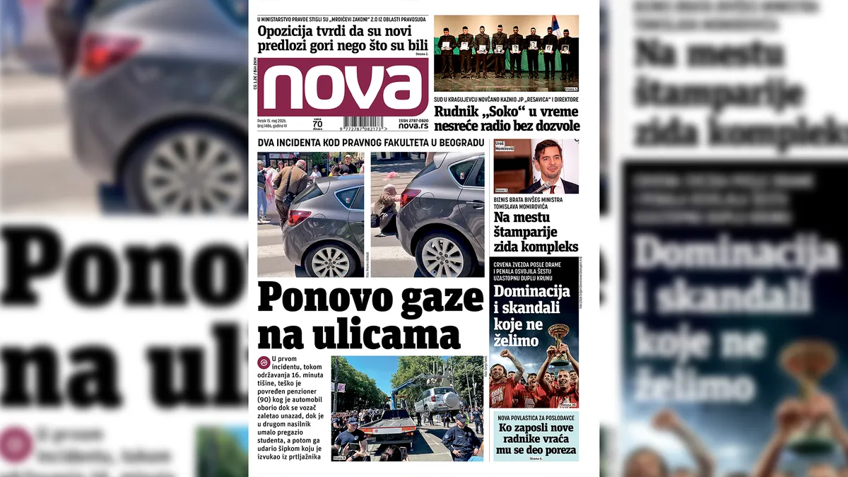 "Nova" piše: Ponovo gaze kolima studente i građane