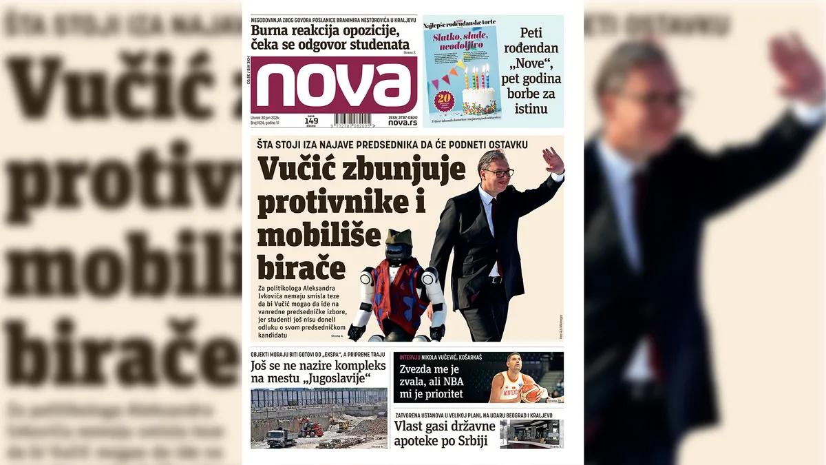 Novine "Nova", u utorak, slave 5. rođendan: Pola decenije borbe za istinu