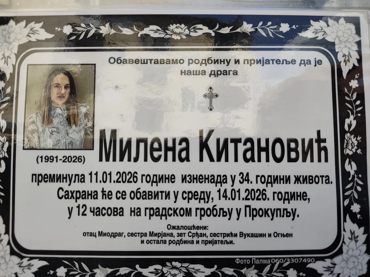 "Nije u pitanju samo moja ćerka, ne želim da se sutra strada nečiji otac ili majka": Ministarstvo zdravlja podnelo krivične prijave protiv lekara zbog smrti devojke, oglasio se otac