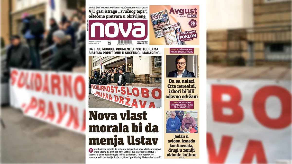 "Nova" piše: Nova vlast morala bi da menja Ustav