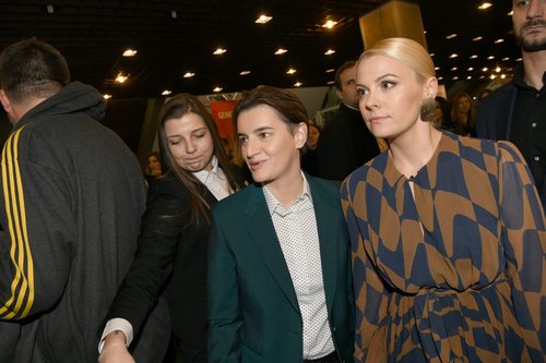 BEOGRAD 10.03.2020 Ana Brnabić, Milica Đurđić, Premijera filma Hotel Beograd Foto:Vesna Lalić/Nova.rs