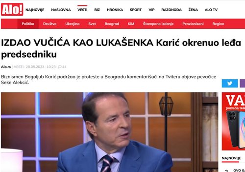 Kari odgovorio na optube tabloida da je izdao Vuia: "Zlonamerni natpisi  i lane vesti" - nova.rs