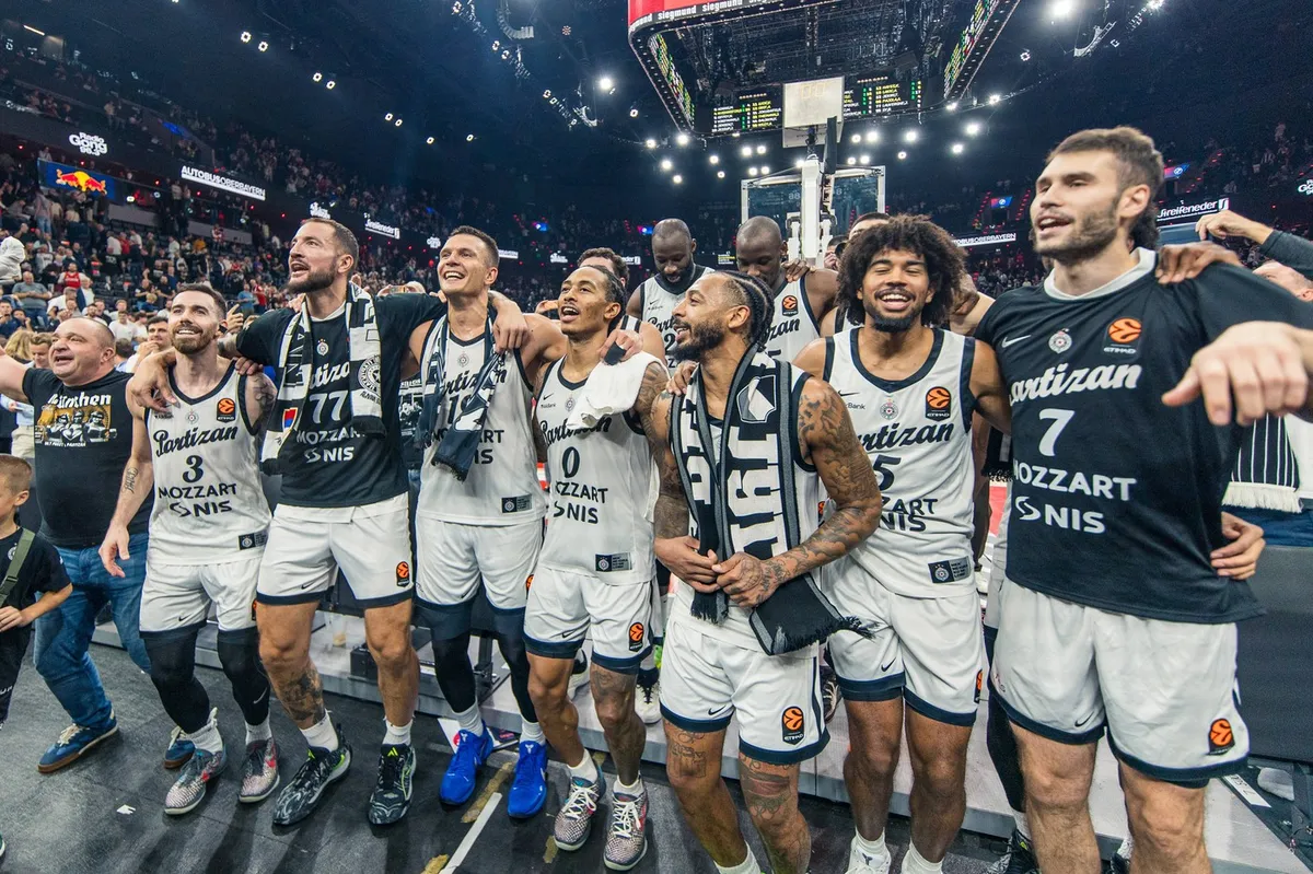 Tabela Evrolige: Partizan među četiri veličanstvena, Crvena zvezda van plej-in zone