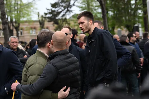 Beograd, 14.4.2026. Novo groblje, opelo i sahrana, Dule Vujošević, Duško Vujošević