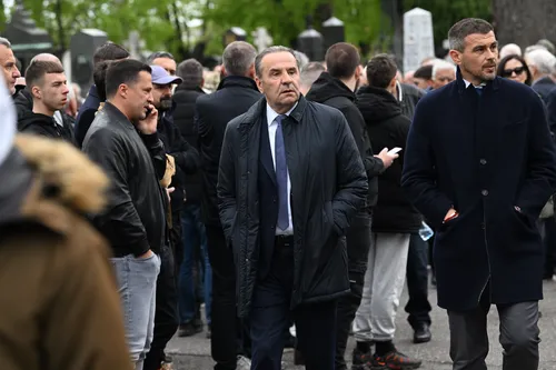 Beograd, 14.4.2026. Novo groblje, opelo i sahrana, Dule Vujošević, Duško Vujošević