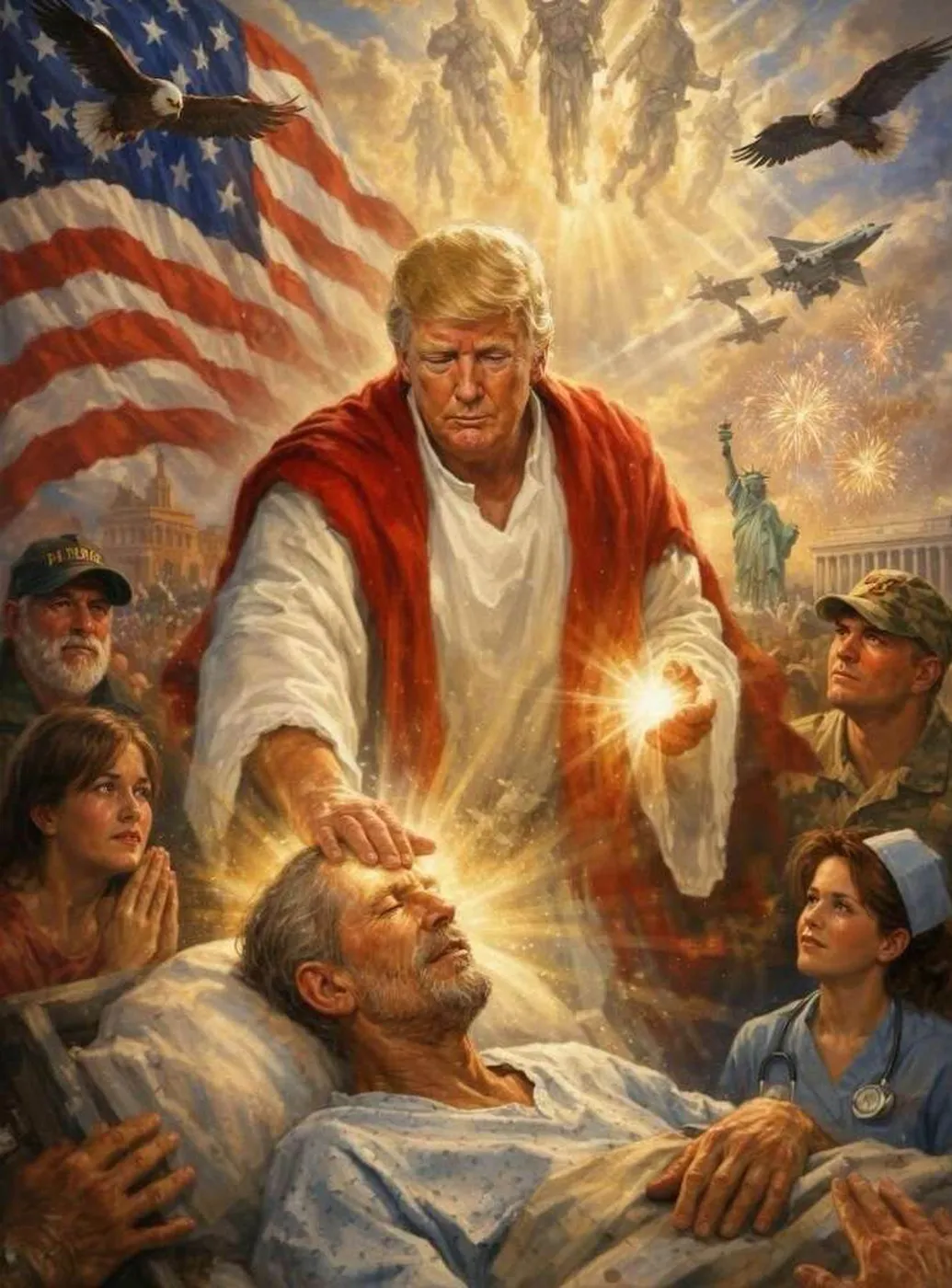 VIDEO Iranci ismejali Trampa: Objavili AI snimak na kojem Isus baca američkog predsednika u pakao