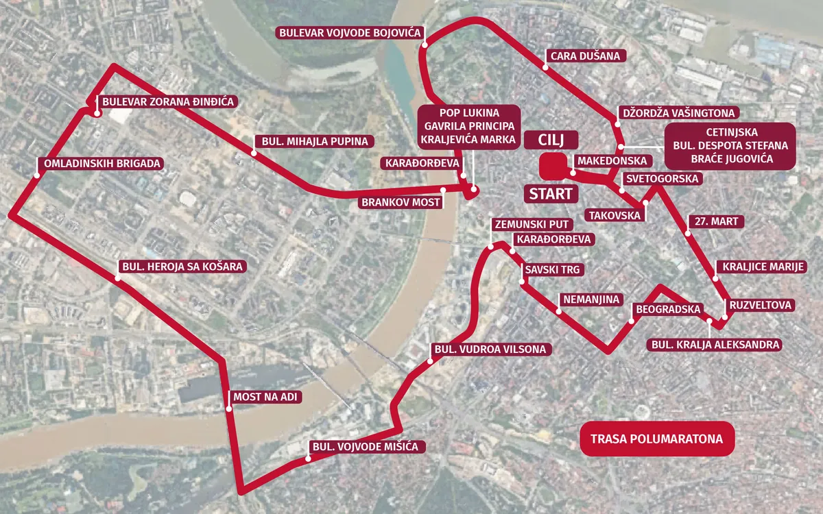 Više od 50 ulica biće zatvoreno u subotu i nedelju zbog Beogradskog maratona: Pogledajte spisak MAPA