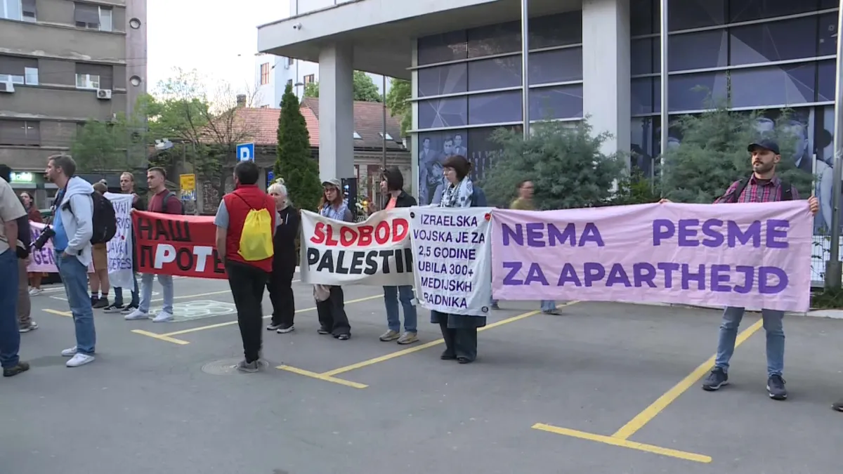 Protest ispred RTS-a: Građani Srbije pozivaju na bojkot Evrovizije