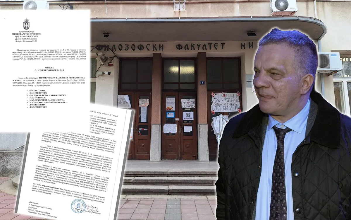 Dejan Vuk Stanković gasi tri katedre na Filozofskom u Nišu i "šalje" ih na Fakultet srpskih studija, gde će studenti jedino moći da slušaju istoriju, srbistiku...
