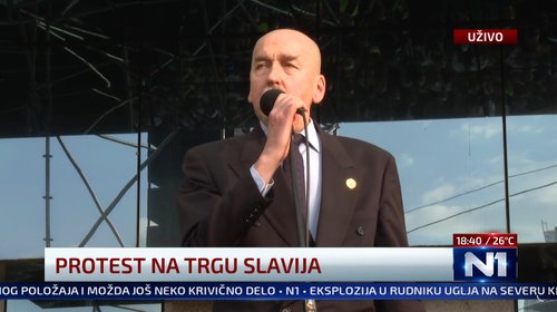 govor na slaviji Profesor Hemijskog fakulteta i redovni član SANU, akademik Radomir Saičić