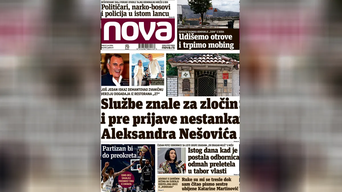 "Nova" piše: Službe znale za zločin na Senjaku i pre prijave