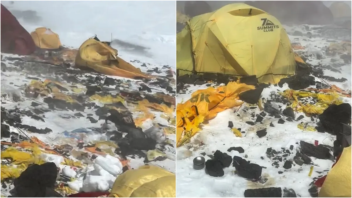 VIDEO Najviši kamp na Everestu pretvoren u deponiju: Šatori, boce sa kiseonikom i ljudski otpad zatrpali „krov sveta“