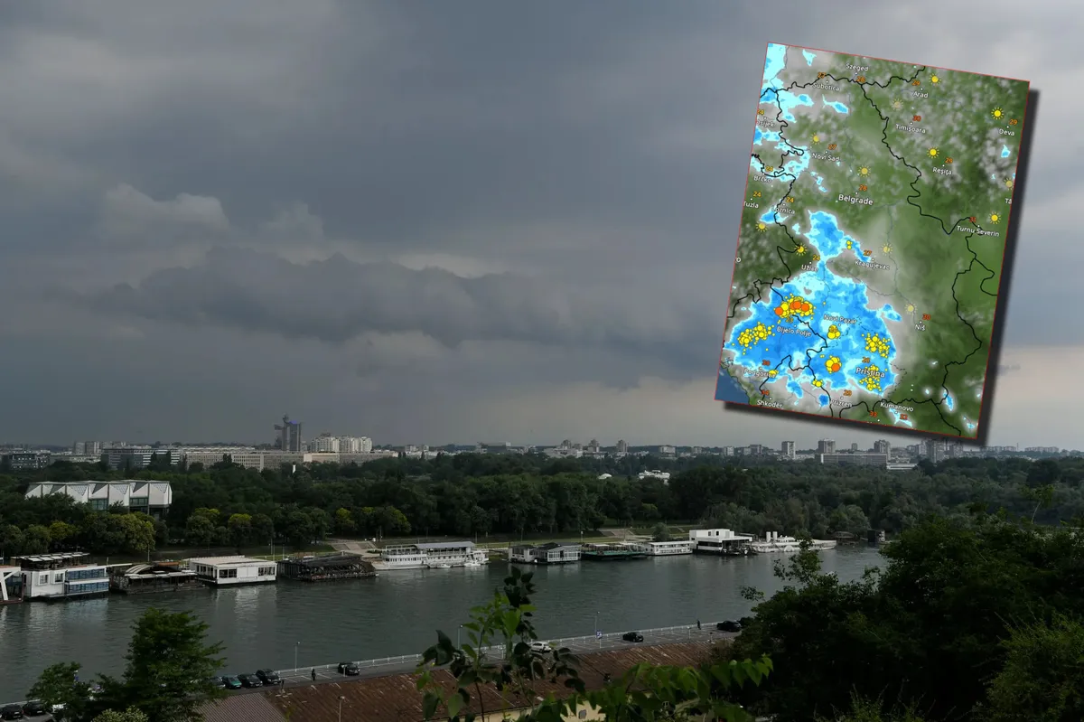 (MAPA) Radarski snimak pokazuje u koliko će sati početi nevreme u Srbiji: Grmljavina, nepogode i pljuskovi udariće ove gradove