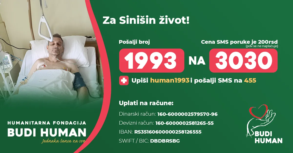 Siniši je dijagnostikovan maligni tumor jednjaka sa širenjem na želudac i jetru: Hitno mu je potrebna naša pomoć
