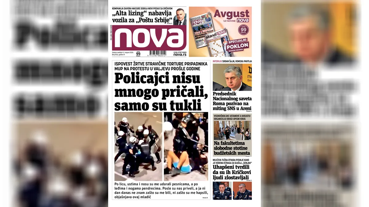 "Nova": Ispovest žrtve policijske tortute na protestu u Valjevu prošle godine
