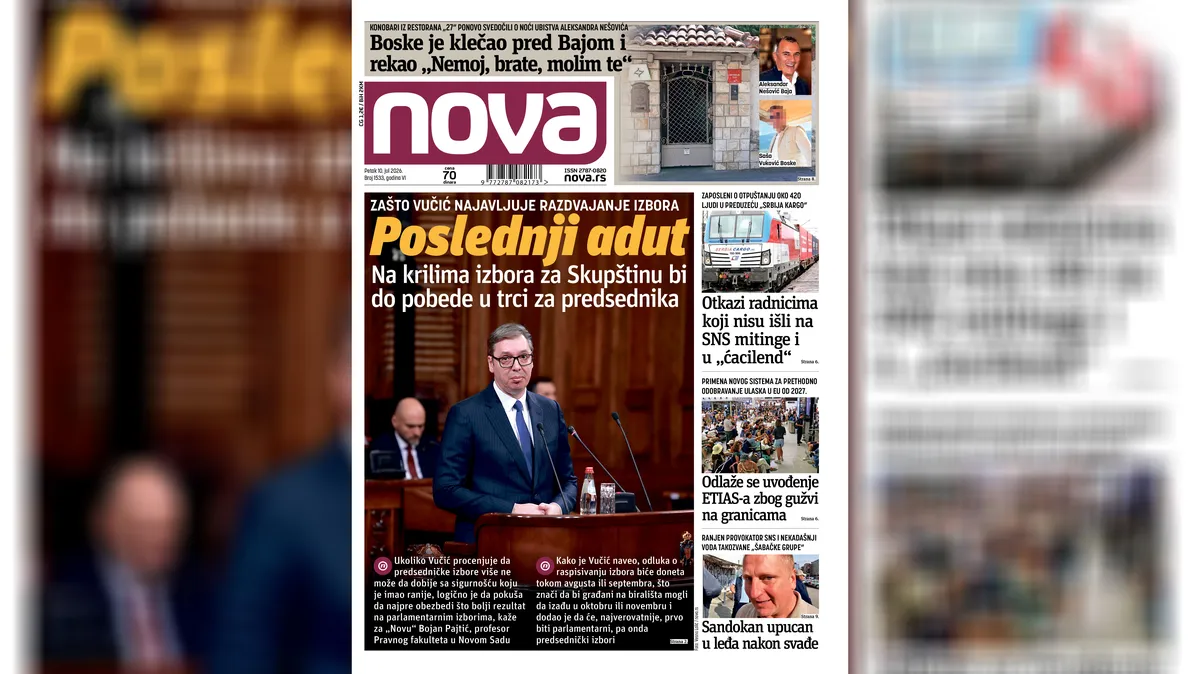 "Nova" piše: Šamar režima, bez odgovornosti za brutalnu represiju