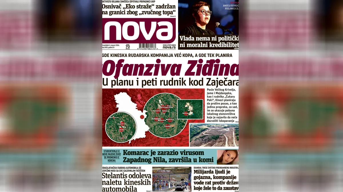 "Nova" piše: Ofanziva Ziđina - otvaraju i peti rudnik kod Zaječara
