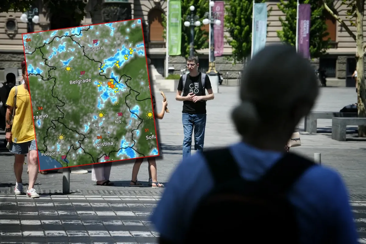 (MAPA) Vremenski radar pokazuje u koliko sati danas počinje kiša: Izdato upozorenje za jedan grad u Srbiji zbog ekstremnih temperatura
