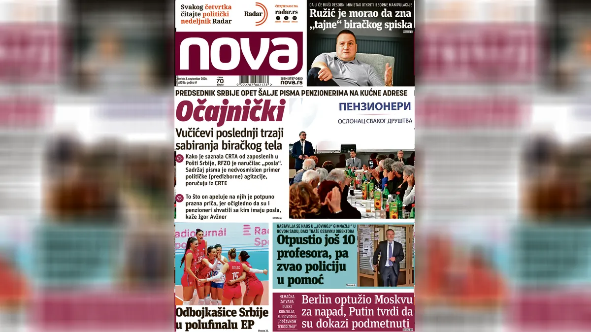 "Nova" piše: Otpustio 10 profesora, pa zvao policiju u pomoć