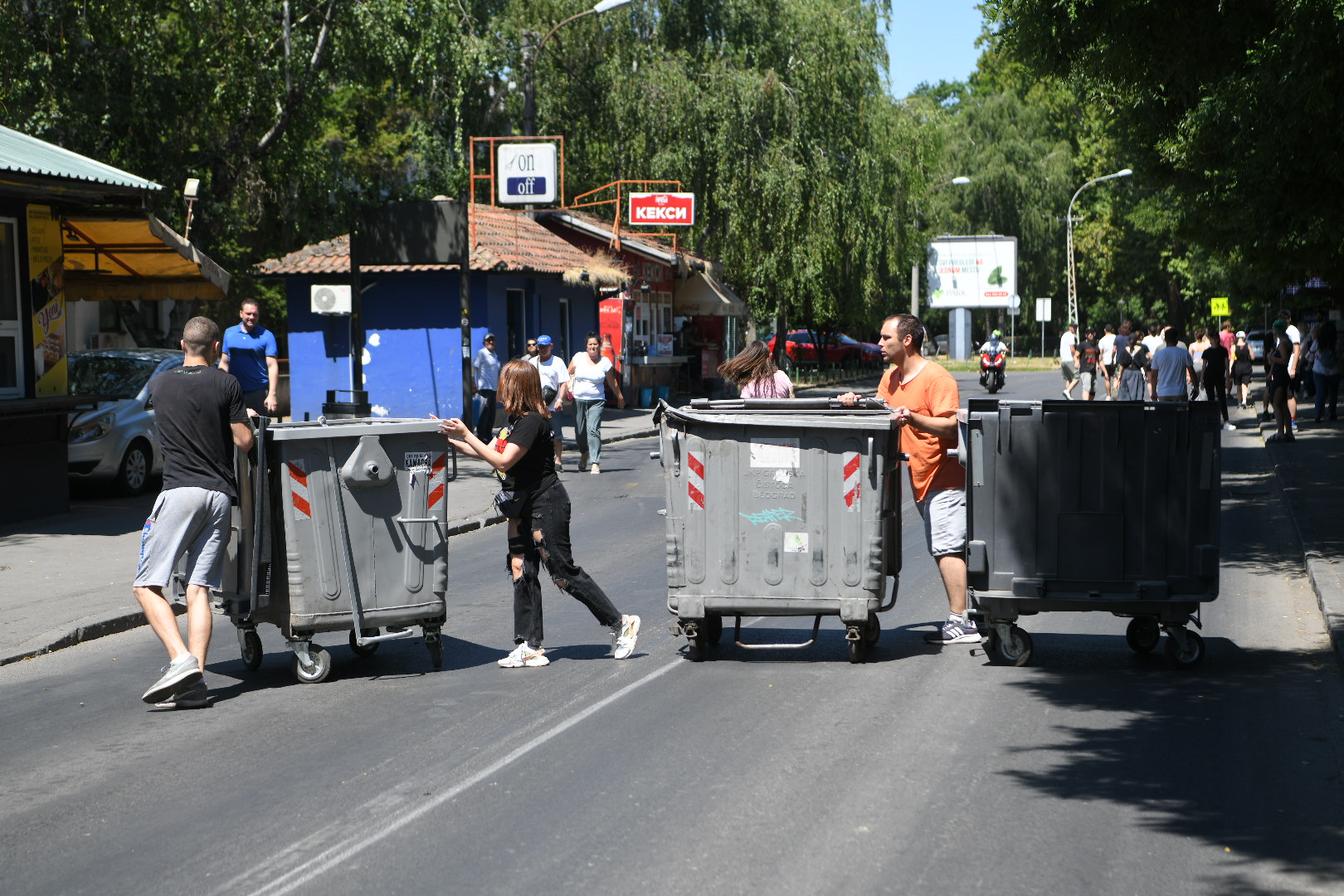 Beograd 30. jun 2025. Zemun nova blokada, barikade, policija građanska neposlušnost Foto:Amir Hamzagić/Nova.rs