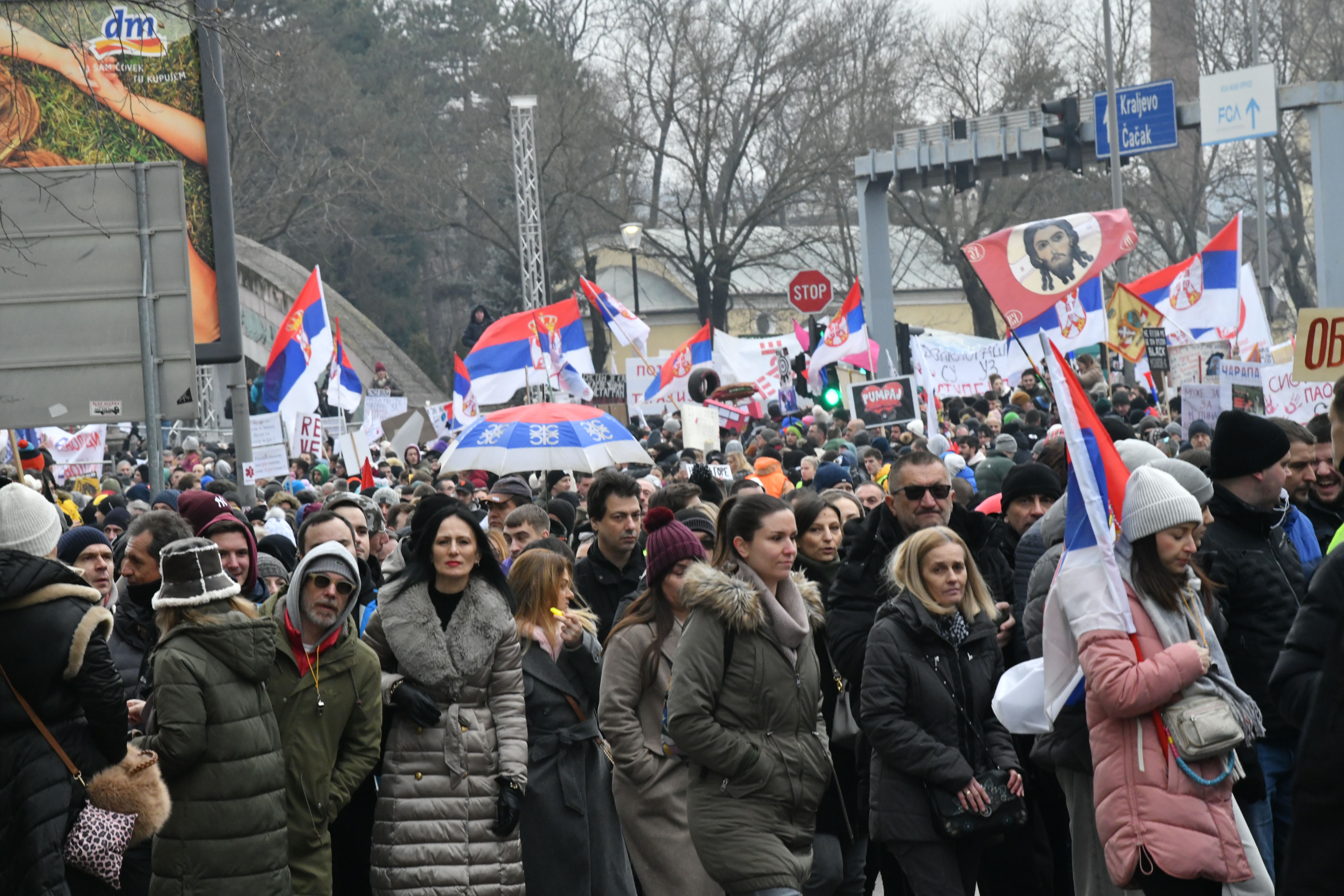 Kragujevac 15.02.2025. Akcija Sretnimo se na Sretenje u Kragujevcu. Studentski protest, okupljanje studenata i građana, gradjana Foto: Vladislav Mitić/Nova.rs