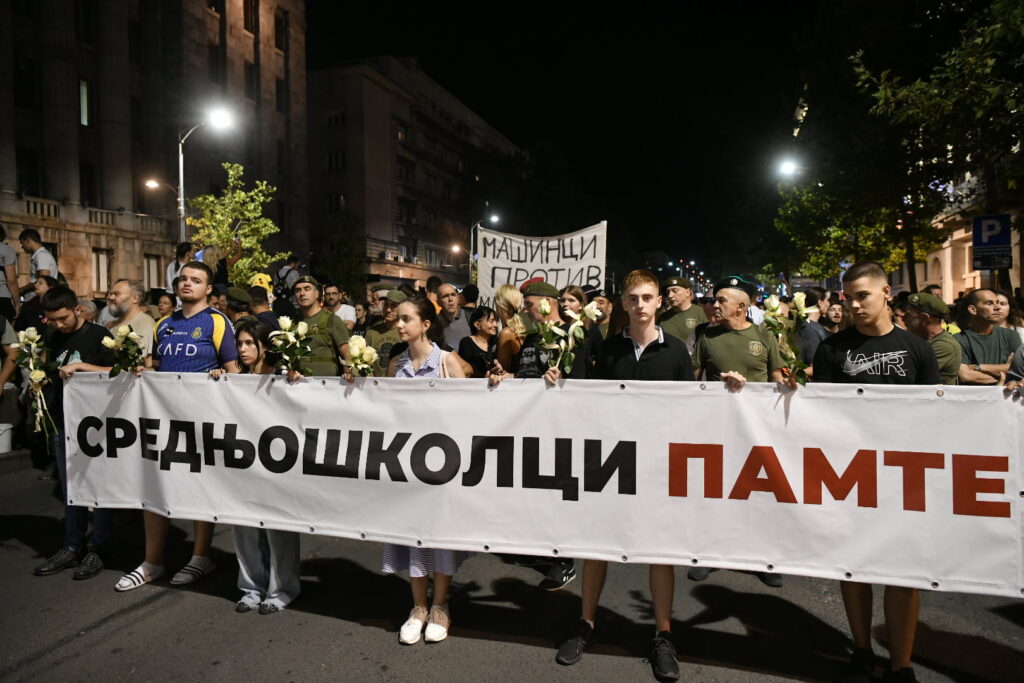 Beograd, 01.09.2025.Ispred Ustavnog suda, Veliki protest srednjoškolaca i studenata, 10 meseci od pada nadstrešnice u Novom Sadu, protest, Foto: Goran Srdanov/Nova.rs