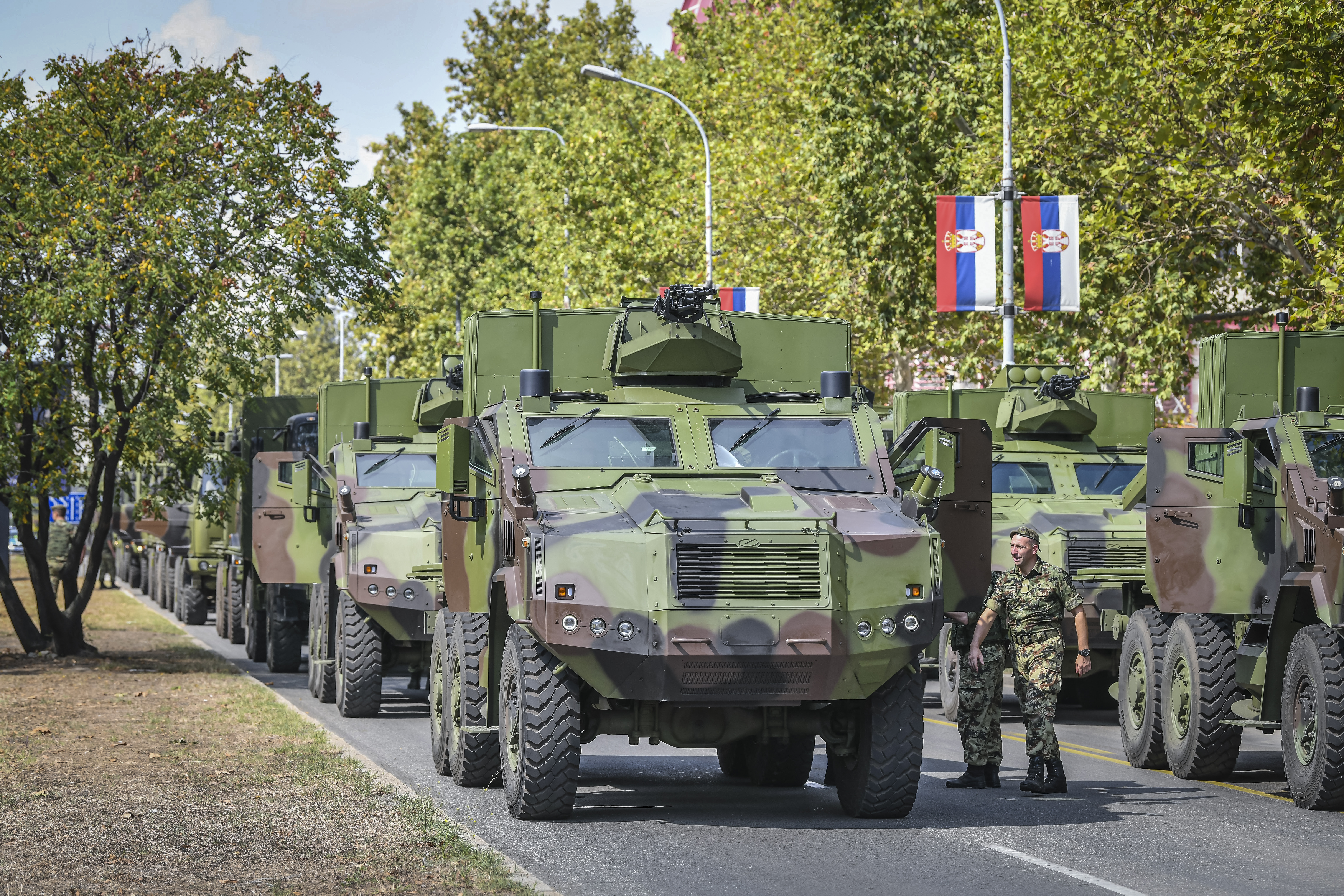 Beograd, 12.09.2025. Novi Beograd, vojna vozila, oklopna vozila vojske Srbije, pripreme za vojnu paradu , zatvoren saobraćaj, vojne vežbe Foto: Goran Srdanov/Nova.rs