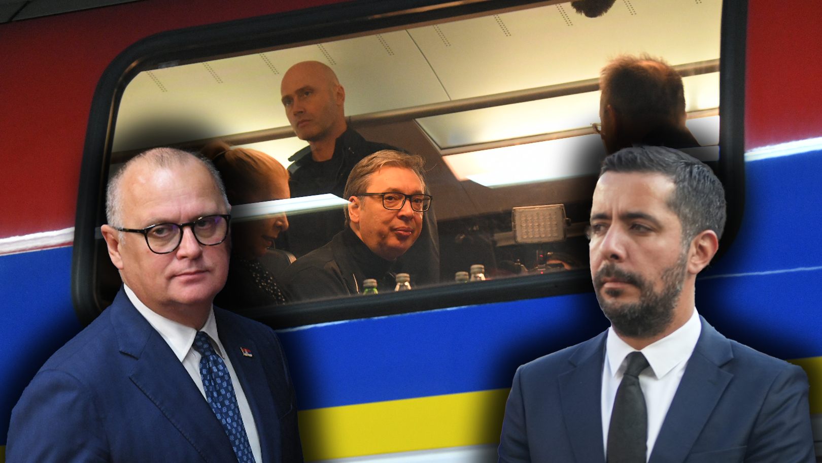 Goran Vesić, Tomislav Momirović, Toma Mona, Aleksandar Vučić, voz, kombo
Beograd 03.10.2025. Aleksandar Vučić. Železnička stanica Prokop, Beograd Centar, otvaranje brze pruge Beogad - Subotica Foto: Amir Hamzagić/Nova.rs