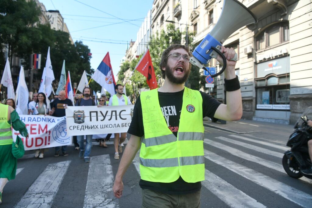 Beograd 13. jul 2025. Protest “Radniče, i ti imaš zeleno svetlo” Foto:Filip Krainčanić/Nova.rs