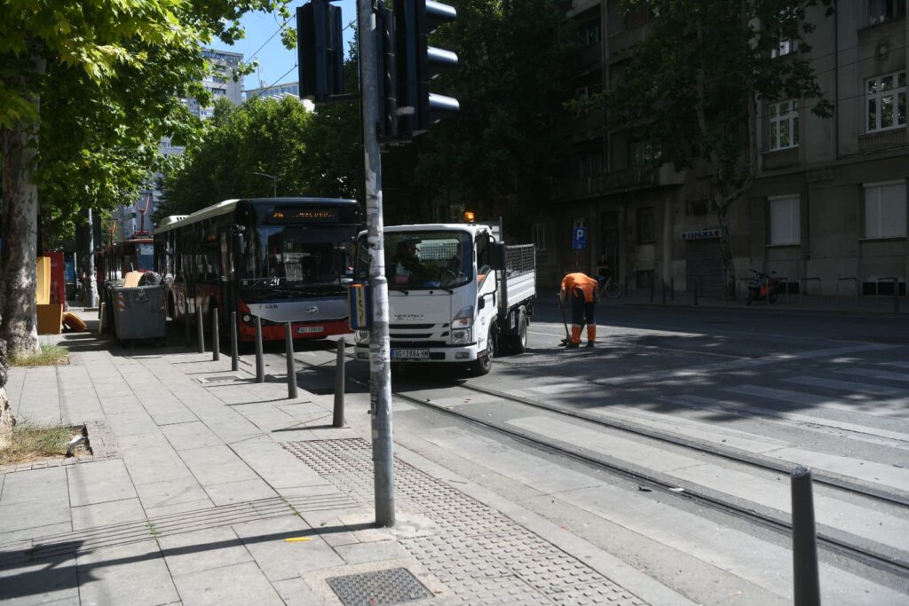 Beograd 13. jul 2025. Saobraćajna nesreća na uglu ulica Takovska i 27. marta Foto:Filip Krainčanić/Nova.rs
