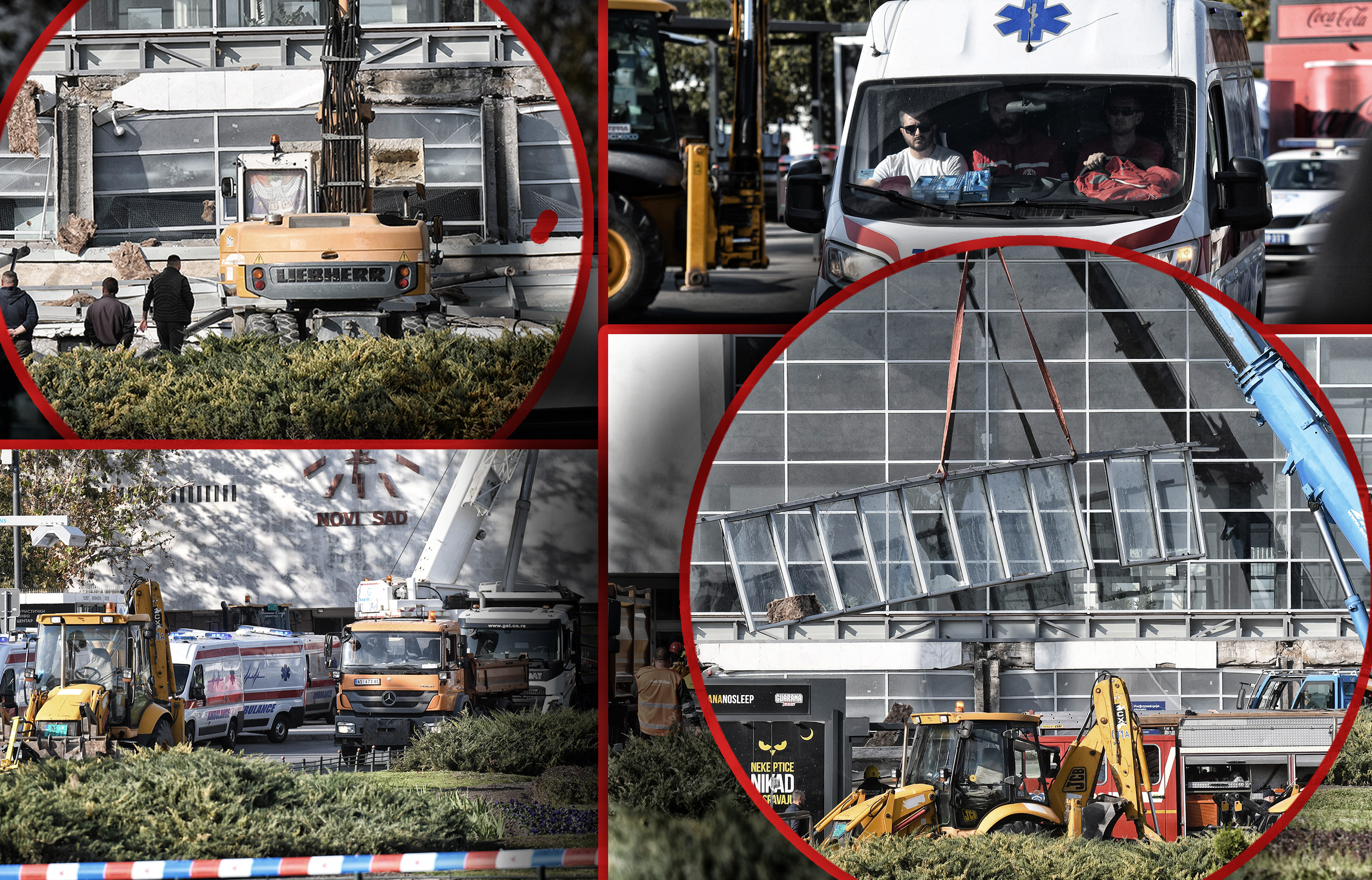 SRUSILA SE NADSTRESNICA ISPRED ZELEZNICKE STANICE U NOVOM SADU