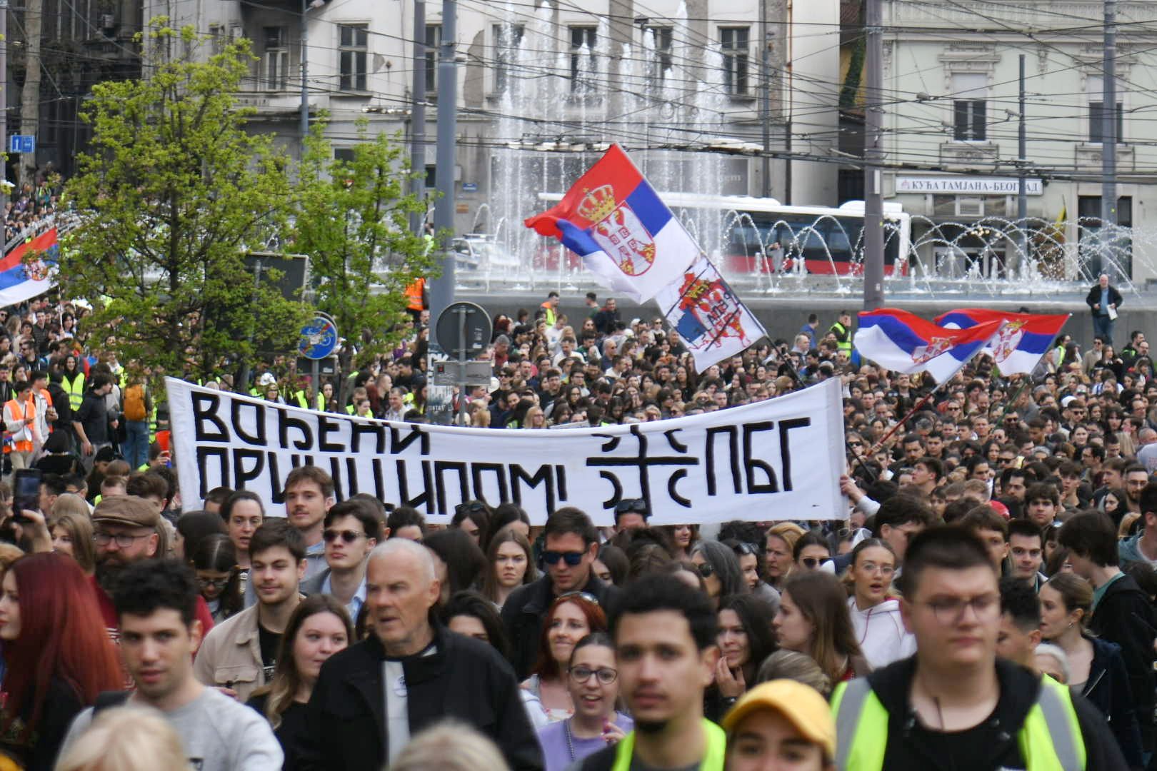 Beograd 04.04.2025. Dan studenata. Studentski protest, šetnja, studenti Foto: Filip Krainčanić/Nova.rs