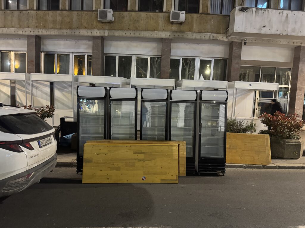 Beograd 10. april 2025. Pripreme za trodnevni skup „Pokreta za narod i državu“  Foto:Vladislav Mitić/Nova.rs