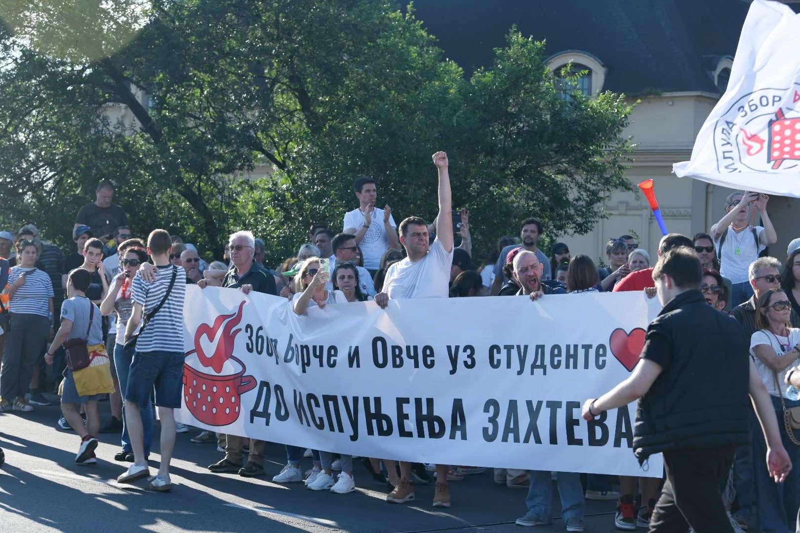 Beograd 01. jun 2025. Studentski protest Decentralizacija Srbije, Vostani Serbije, blokada mostova Gazela i Brankov, studenti Foto:Filip Krainčanić/Nova.rs