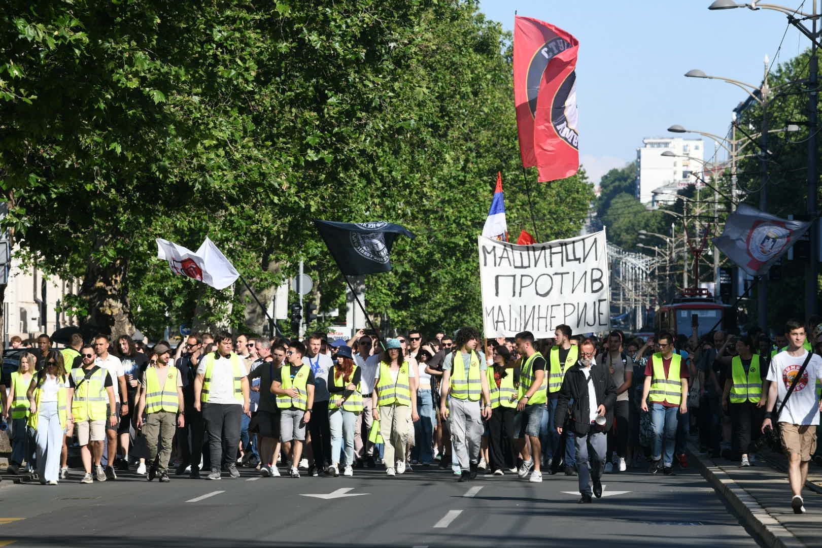 Beograd 01. jun 2025. Studentski protest Decentralizacija Srbije, Vostani Serbije, blokada mostova Gazela i Brankov, studenti Foto:Filip Krainčanić/Nova.rs