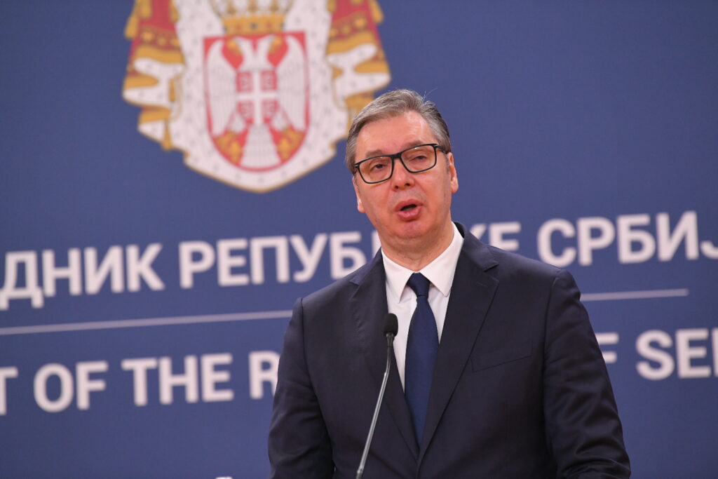 Beograd 13.05.2025.  Aleksandar Vučić. Izjave. Zvaničan doček, prijem predsednika Evropskog saveta Antonija Košte u Palati Srbija Foto: Amir Hamzagić/Nova.rs