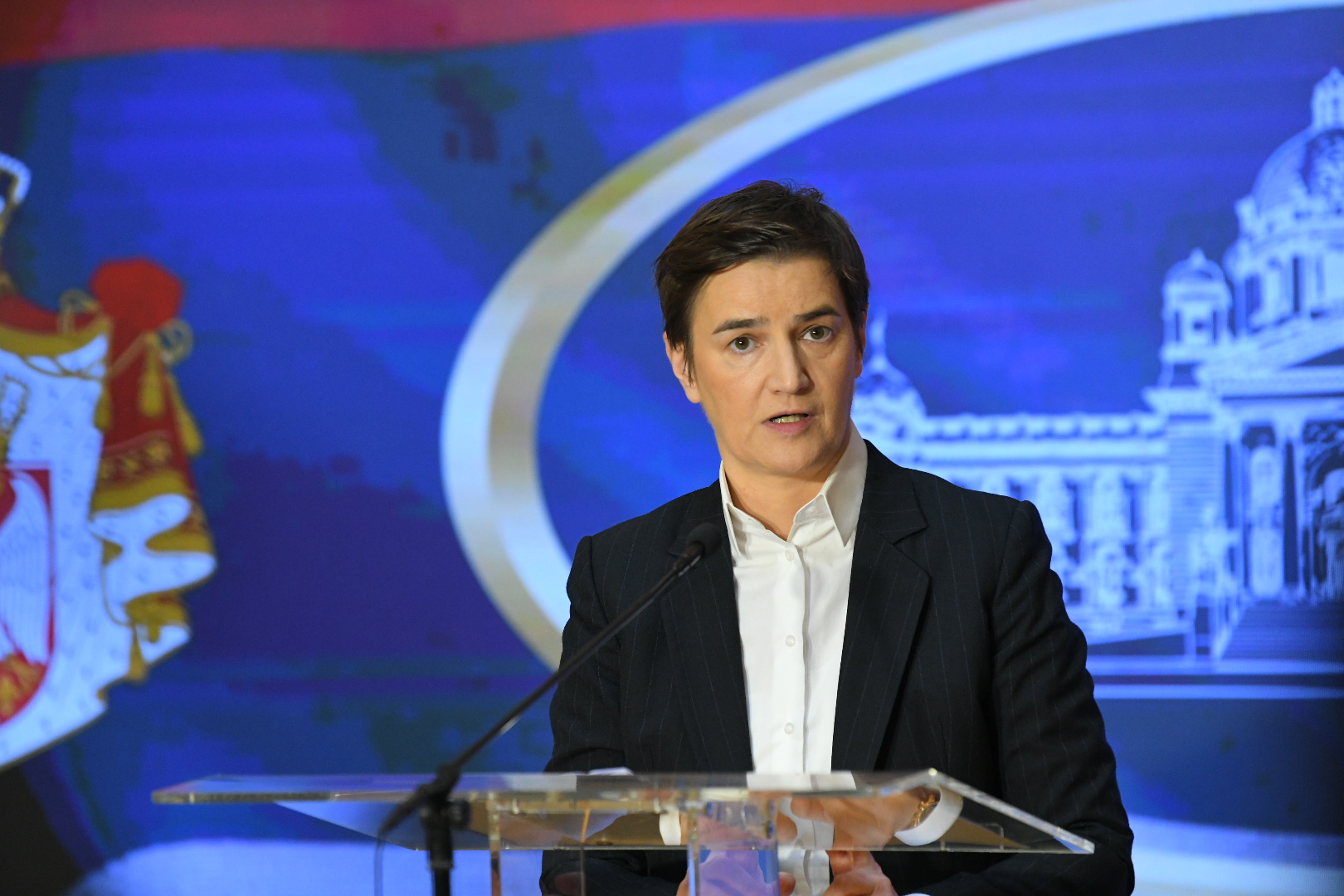 Beograd 25.02.2025. Ana Brnabić, SNS, Srpska napredna stranka, konferencija za novinare u Skupštini Srbije,  kzn, kzš, obraćanje,  Foto: Amir Hamzagić/Nova.rs