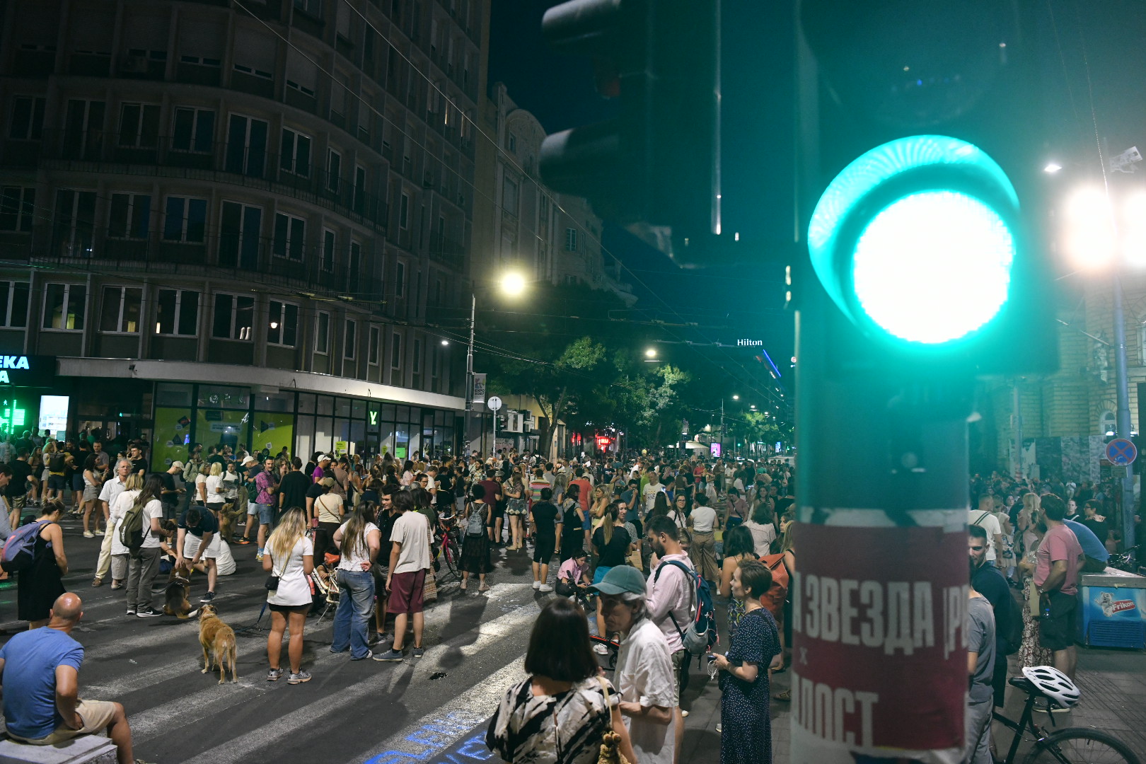 Beograd 01. jul 2025. SKC, Građanska neposlušnost Blokada kod Beograđanke Foto: Vladislav Mitić/Nova.rs