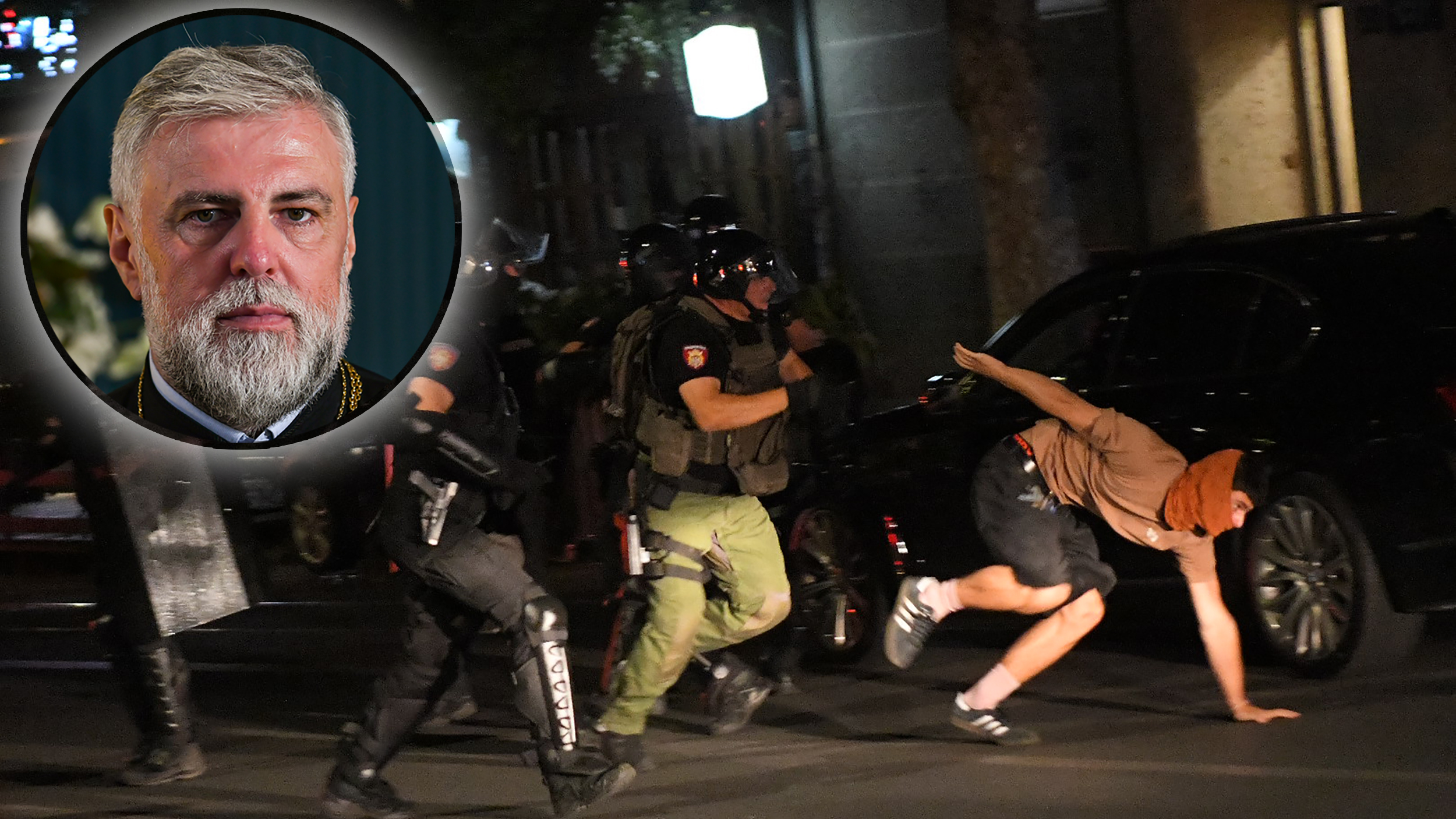 Beograd 03. jul 2025. Razbijanje blokada kod Vuka, građanska neposlušnost  Foto:Amir Hamzagić/Nova.rs Grigorije kombo