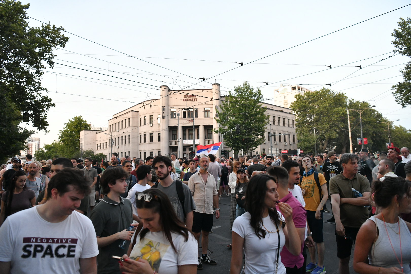 Blokada ispred Pravnog fakulteta Foto Vladislav MitićNova (1)