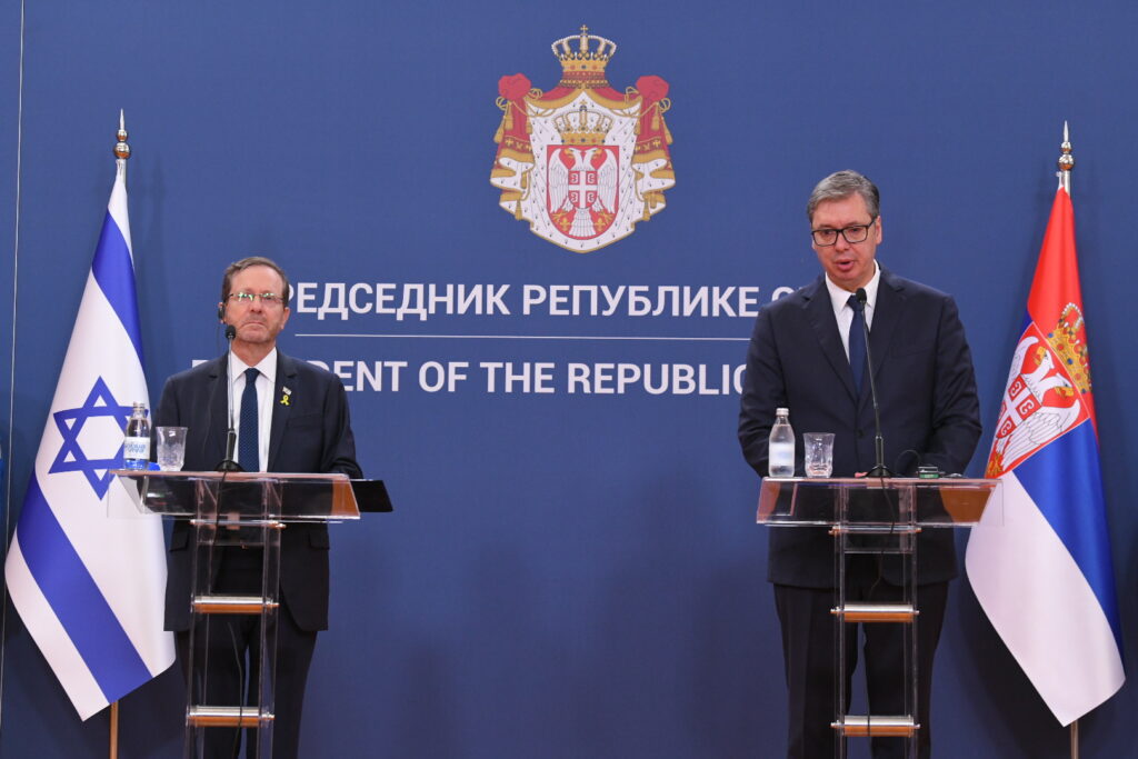 Beograd 11.09.2024. Zvanična poseta izraelskog predsednika Srbiji. Isak Hercog u Srbiji, Isak Hercog i Aleksandar Vučić Foto: Amir Hamzagić/Nova.rs