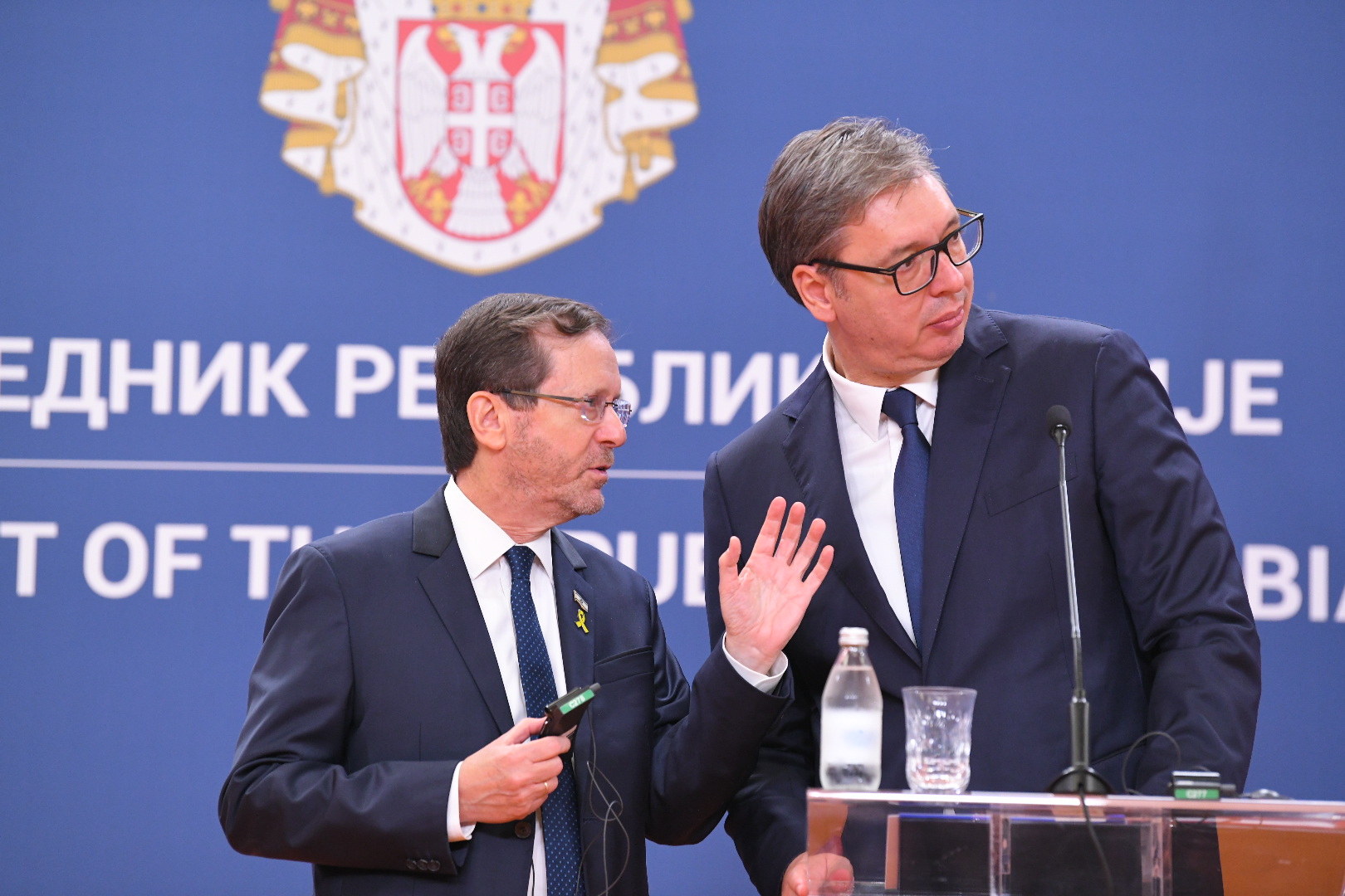 Beograd 11.09.2024. Zvanična poseta izraelskog predsednika Srbiji. Isak Hercog u Srbiji, Isak Hercog i Aleksandar Vučić Foto: Amir Hamzagić/Nova.rs