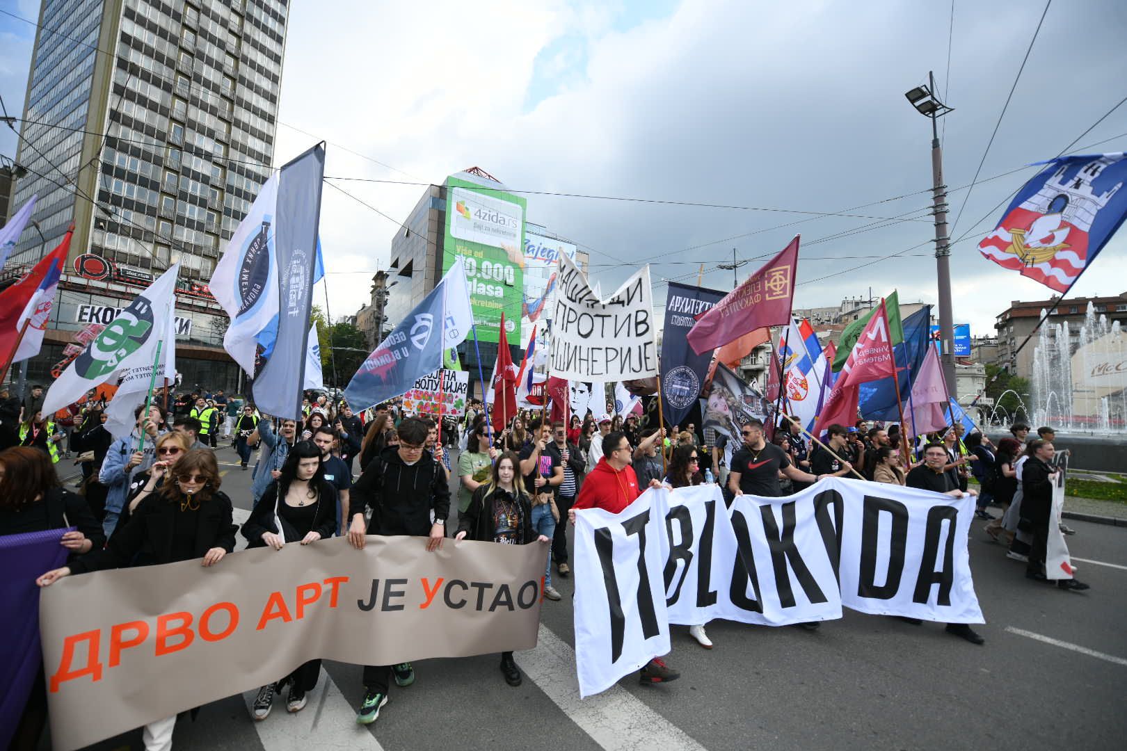 Beograd 04.04.2025. Dan studenata. Studentski protest, šetnja, studenti Foto: Filip Krainčanić/Nova.rs