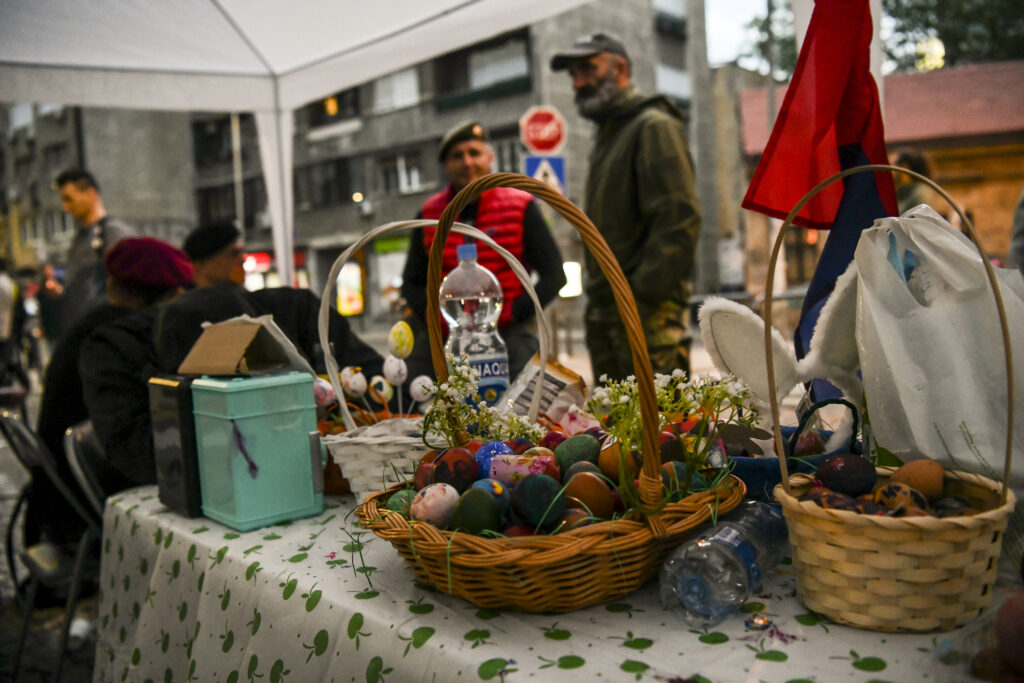 Beograd 19. april 2025. Studentska blokada Radio televizije Srbije, RTS, Takovska ulica, peti dan blokade Foto:Goran Srdanov/Nova,rs