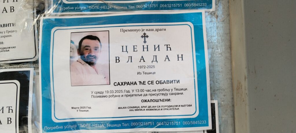 Tešica, ubijeni Vladan Cenić, hronika, ubistvo u Aleksincu